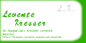 levente kresser business card